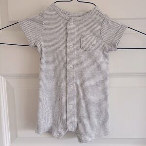 Carter’s Striped Gray Baby Romper